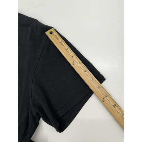 Unbranded Mens T-Shirt Size Large Black Graphic Flower Skull ShortSleeve Paradis - Picture 8 of 10